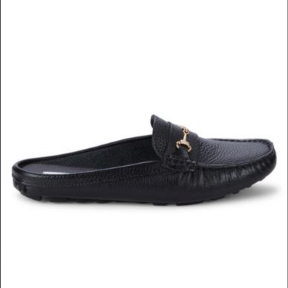 Saks Fifth Avenue Slip-On Leather Loafer Mules - Picture 5 of 7